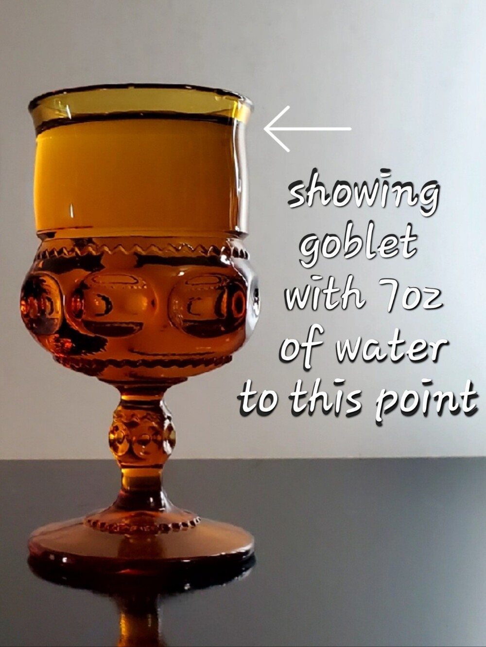 (4) Kings Crown Color Crown Amber (Dark) 7oz Goblets Colony by Indiana Glass - Picture 4 of 16